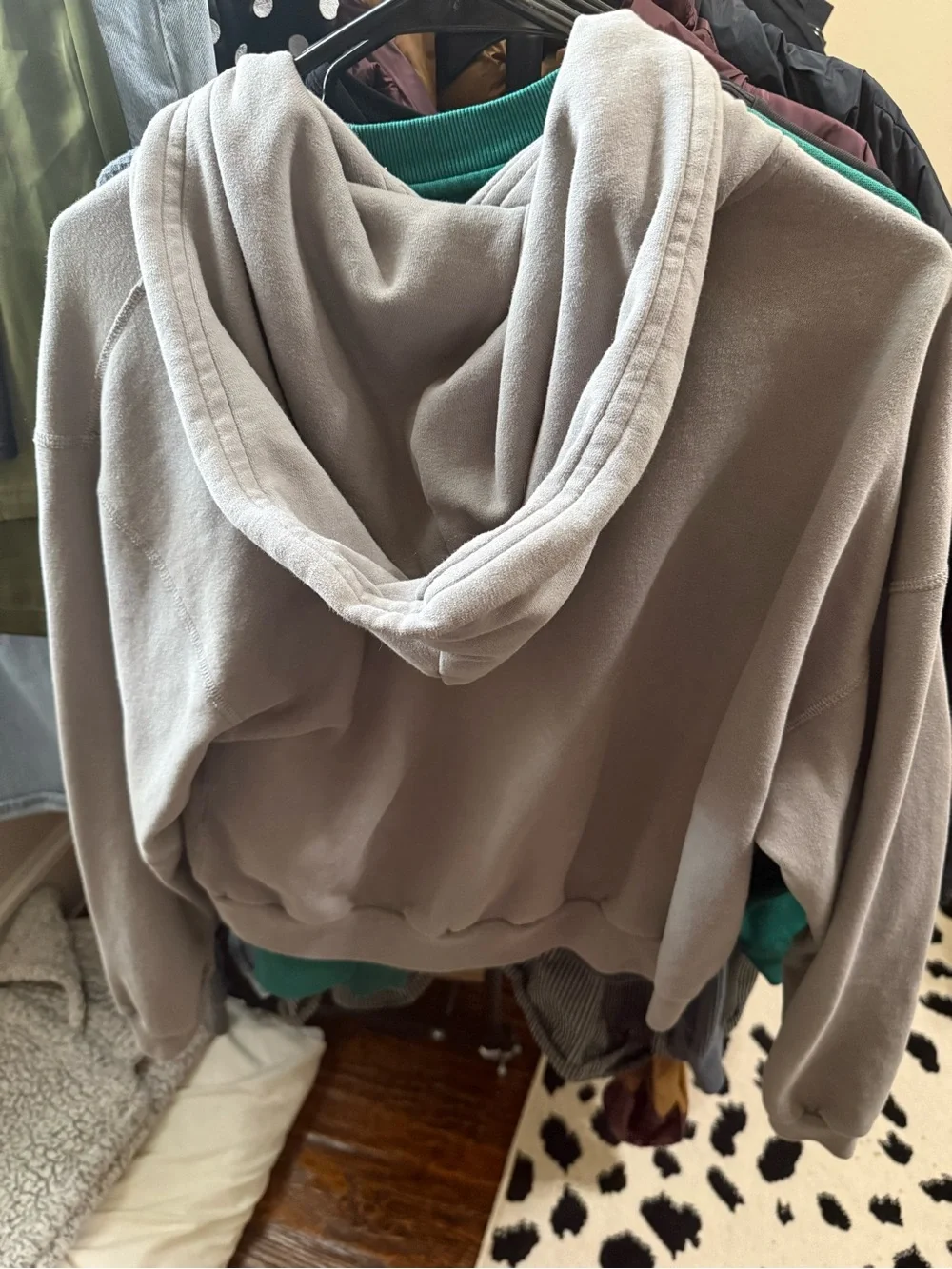 Abercrombie & Fitch Light Gray Pullover Hoodie - Picture 3 of 3